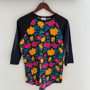 LuLaRoe Randy Raglan Sleeve Top Medium